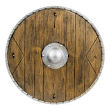Bouclier Romain Viking Médiéval Bois et Métal - Accessoire