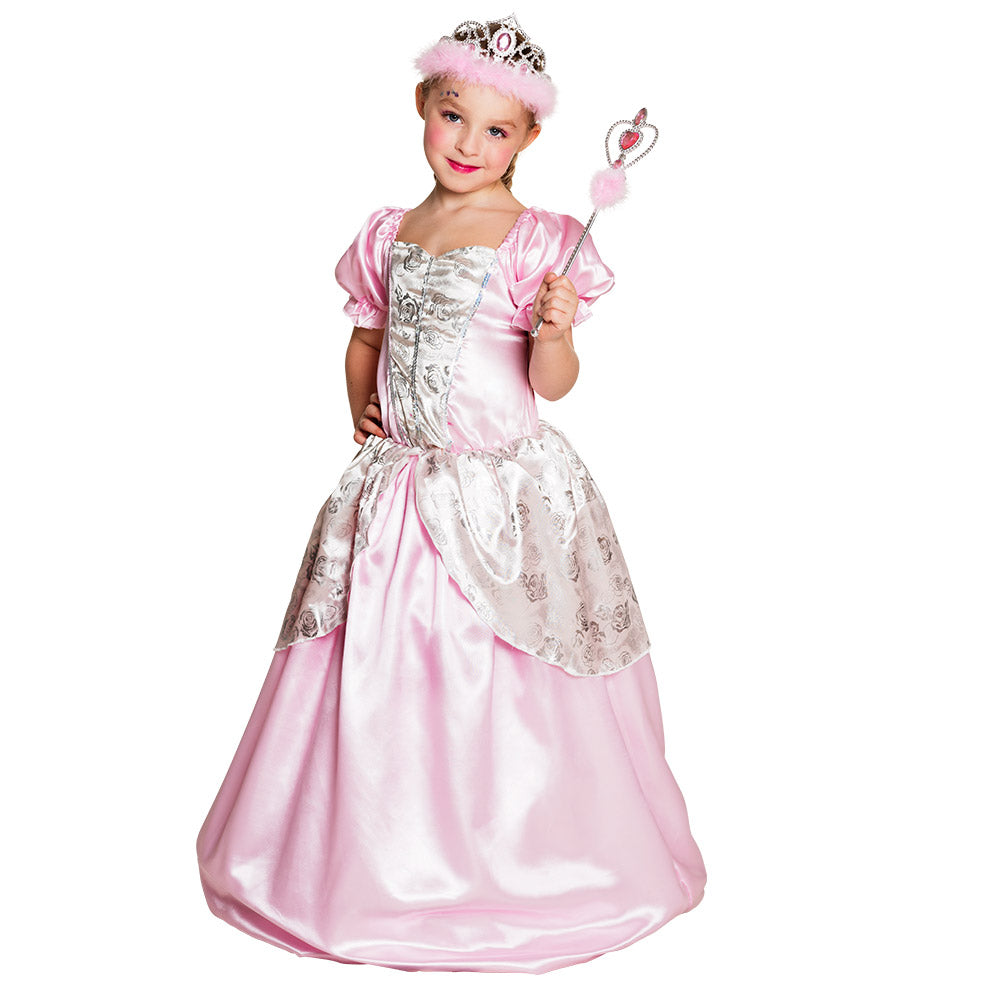 Tiara Princesse Rose Luxe avec Plumes - Déguisement Enfant