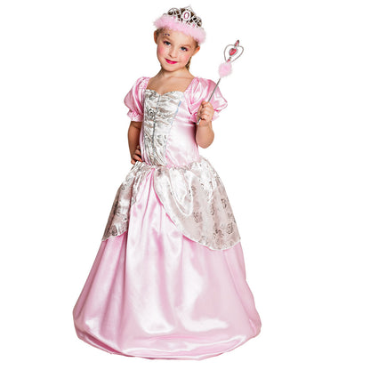 Tiara Princesse Rose Luxe avec Plumes - Déguisement Enfant