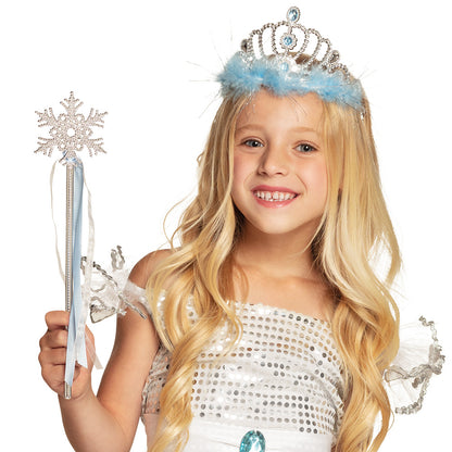 Couronne Elsa Reine des Neiges Tiare Bleue Enfant