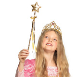 Baguette Magique Étoile Dorée avec Ruban - Accessoire Princesse