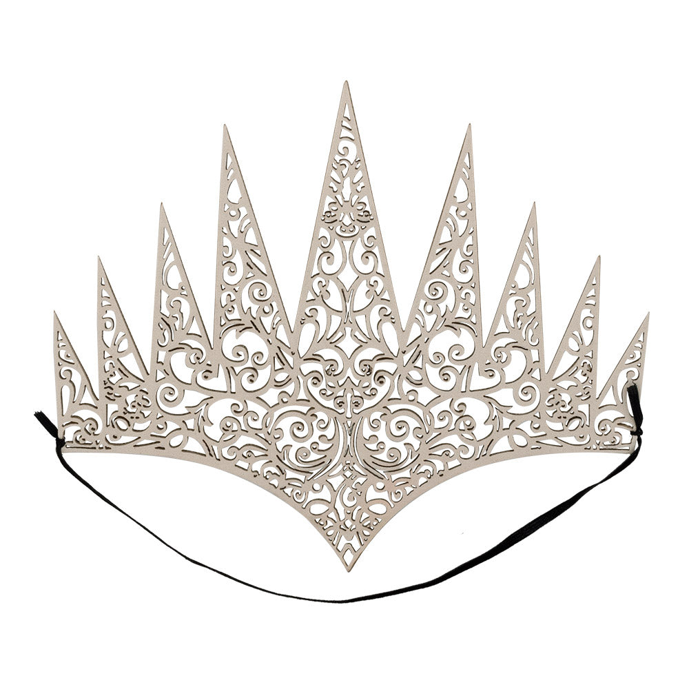 Couronne Royale Ornementale Argentée - Diadème de Reine Élégant