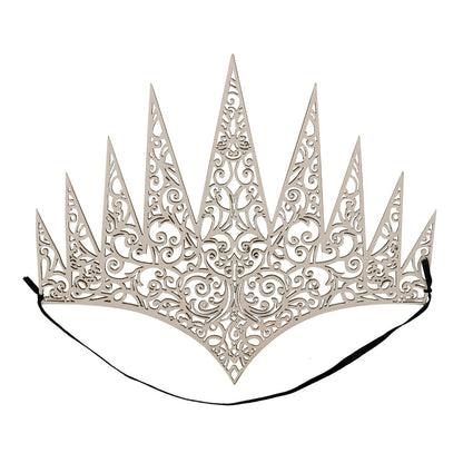 Couronne Royale Ornementale Argentée - Diadème de Reine Élégant