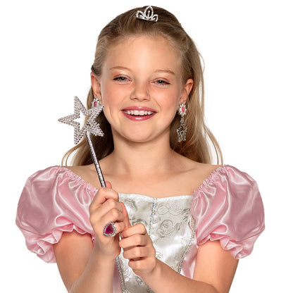Coffret Accessoires Princesse - Baguette, Tiare, Boucles d'Oreilles, Bague