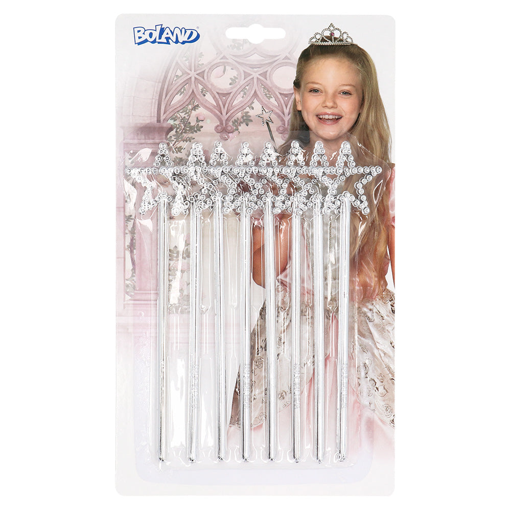 Lot 10 Baguettes Magiques Étoiles Paillettes - Déguisement Fée Princesse
