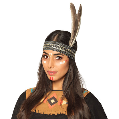 Bandeau Indien avec Plumes - Accessoire Déguisement Cowboy