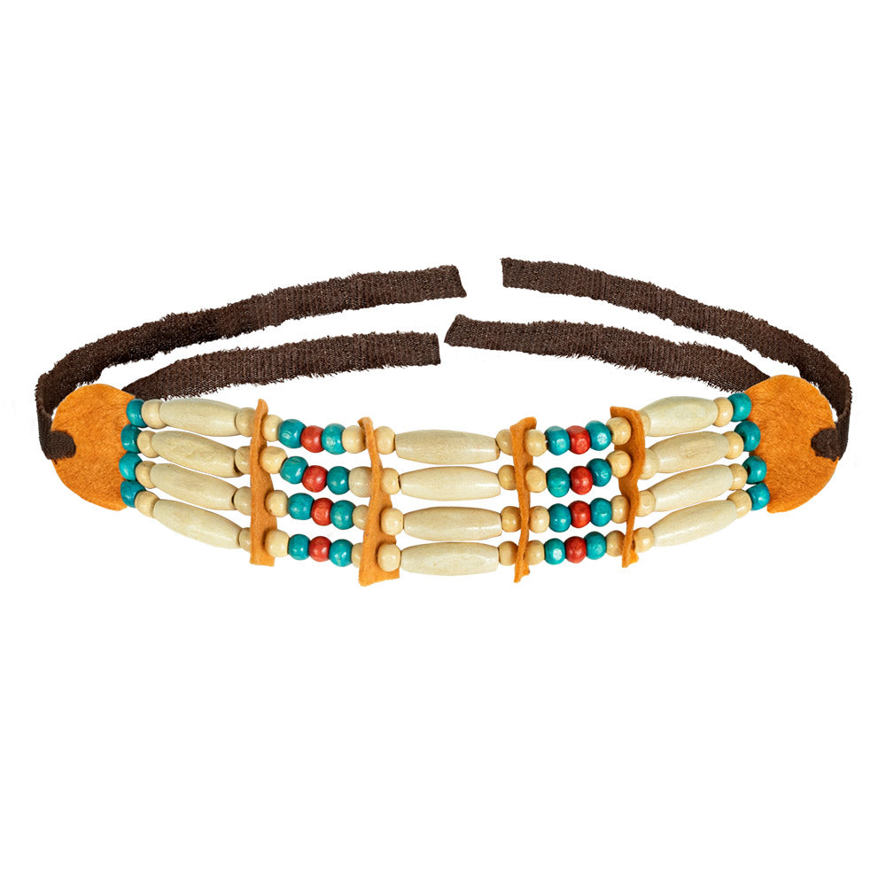 Ensemble Déguisement Indienne Femme - Accessoires Plumes et Perles