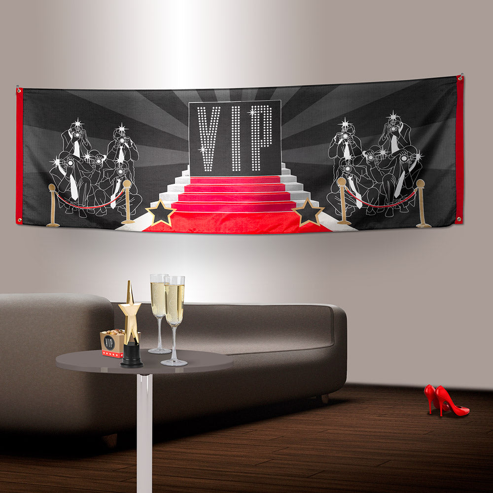 Bannière VIP Hollywood - Décoration Tapis Rouge Événement
