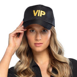 Casquette VIP Noire avec Logo Doré - Accessoire Soirée