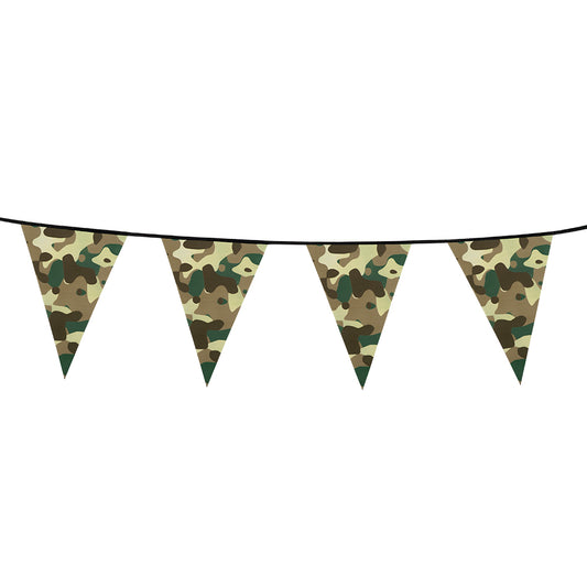 Guirlande Fanions Camouflage 4m - Décoration Militaire