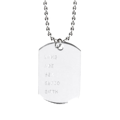 Collier Plaque Militaire Gravée Personnalisable - Accessoire