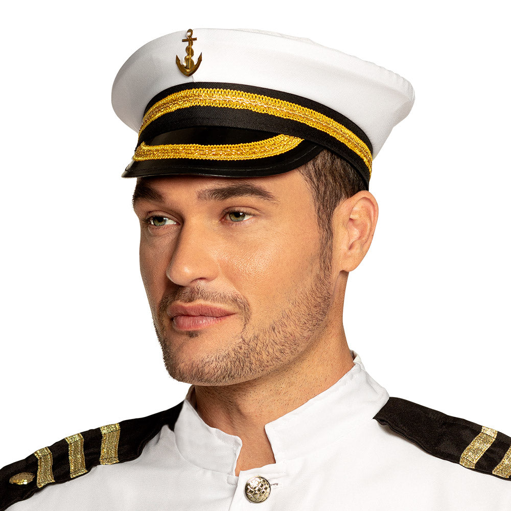 Costume Marin Blanc & Or - Casquette Ancre Marine Officier