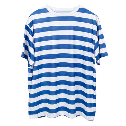 Déguisement Marin Complet T-Shirt Rayé + Chapeau Blanc