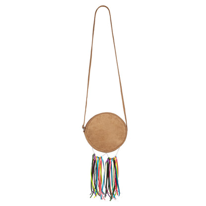 Sac Bandoulière Hippie Peace & Love avec Franges Colorées