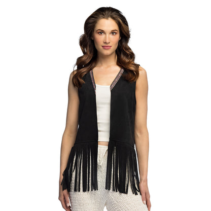 Gilet Frangé Noir Adulte - Accessoire Disco et Années 70
