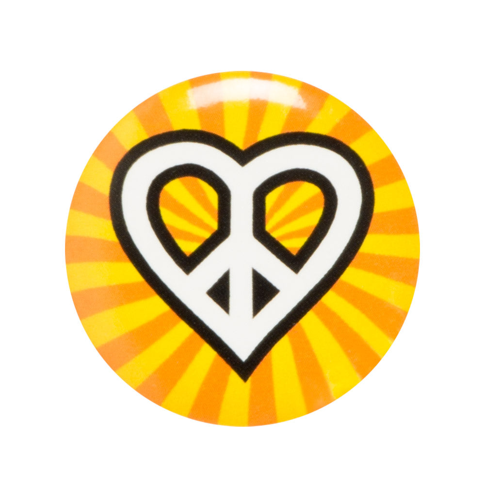 Badges Hippie Flower Power - Set de 4 Pins Peace & Love