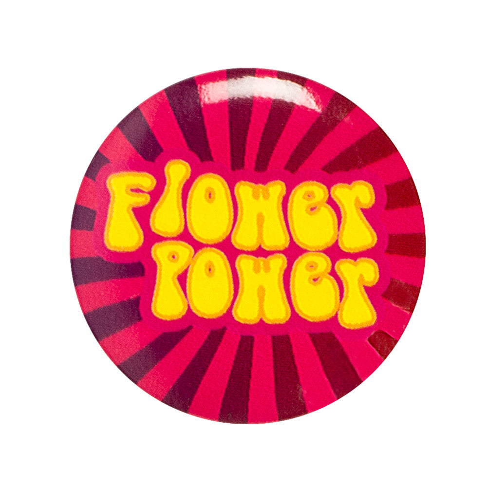 Badges Hippie Flower Power - Set de 4 Pins Peace & Love
