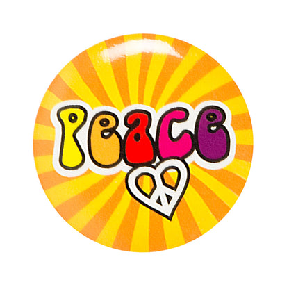 Badges Hippie Flower Power - Set de 4 Pins Peace & Love