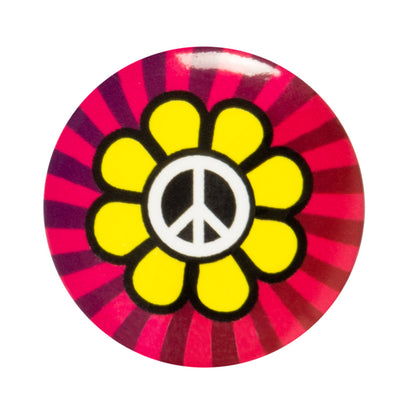 Badges Hippie Flower Power - Set de 4 Pins Peace & Love