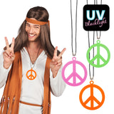 Collier Pendentif Peace and Love Symbole Paix - Accessoire Années 70