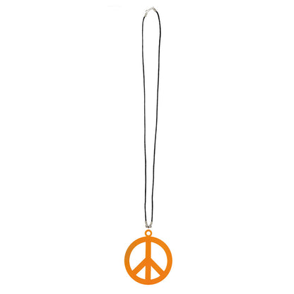 Collier Pendentif Peace and Love Symbole Paix - Accessoire Années 70