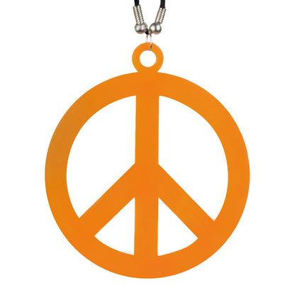 Collier Pendentif Peace and Love Symbole Paix - Accessoire Années 70