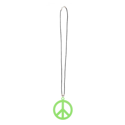 Collier Pendentif Peace and Love Symbole Paix - Accessoire Années 70