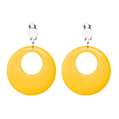 Boucles d'oreilles créoles géantes couleurs fluo années 80