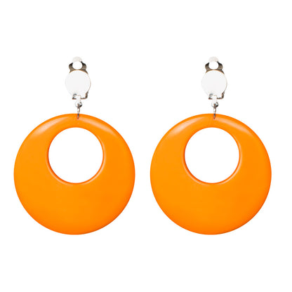 Boucles d'oreilles créoles géantes couleurs fluo années 80
