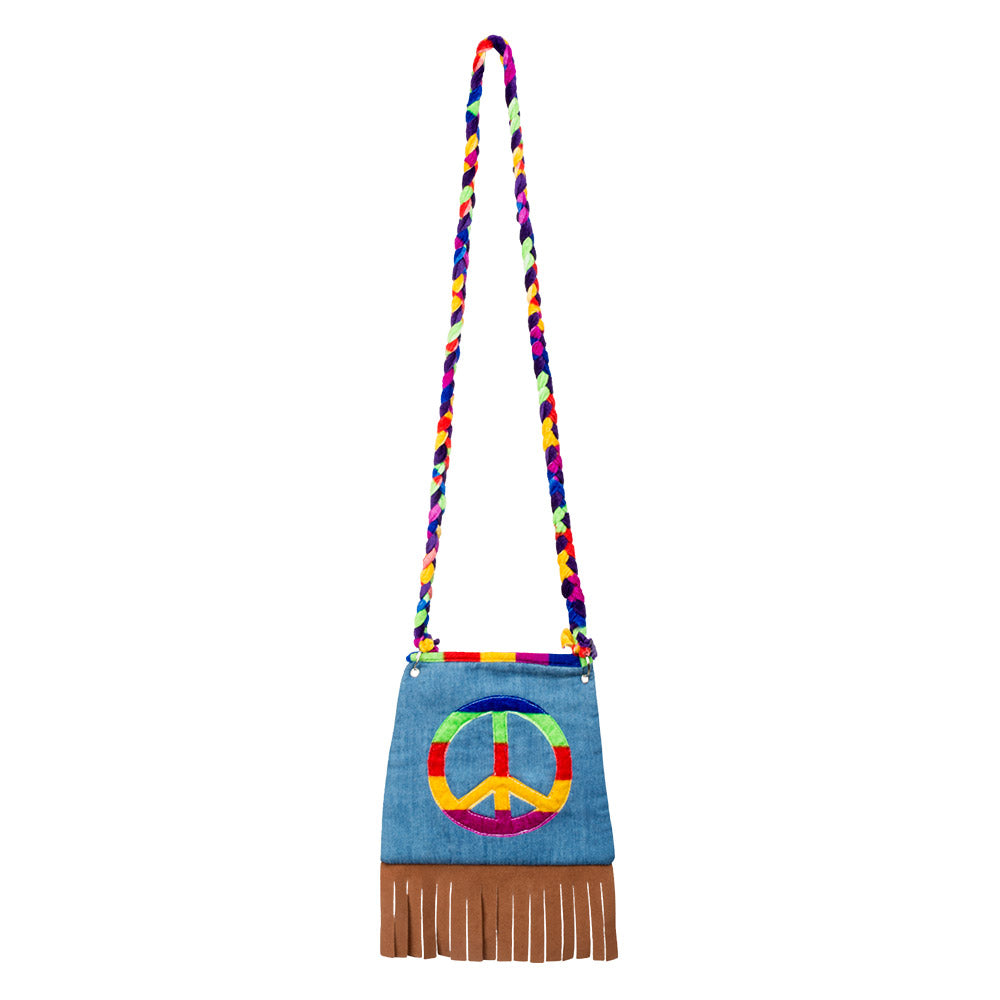 Sac Hippie Enfant Peace and Love Coloré à Franges