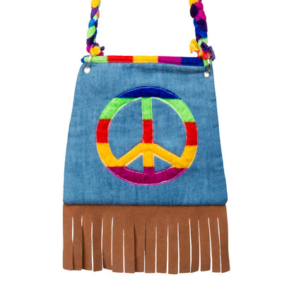Sac Hippie Enfant Peace and Love Coloré à Franges