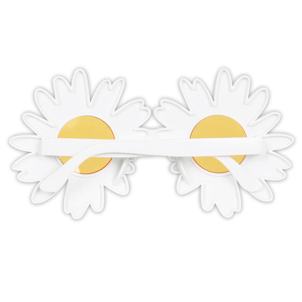 Lunettes Fleur Marguerite Blanche & Jaune - Accessoire Fête