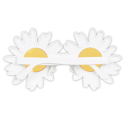 Lunettes Fleur Marguerite Blanche & Jaune - Accessoire Fête