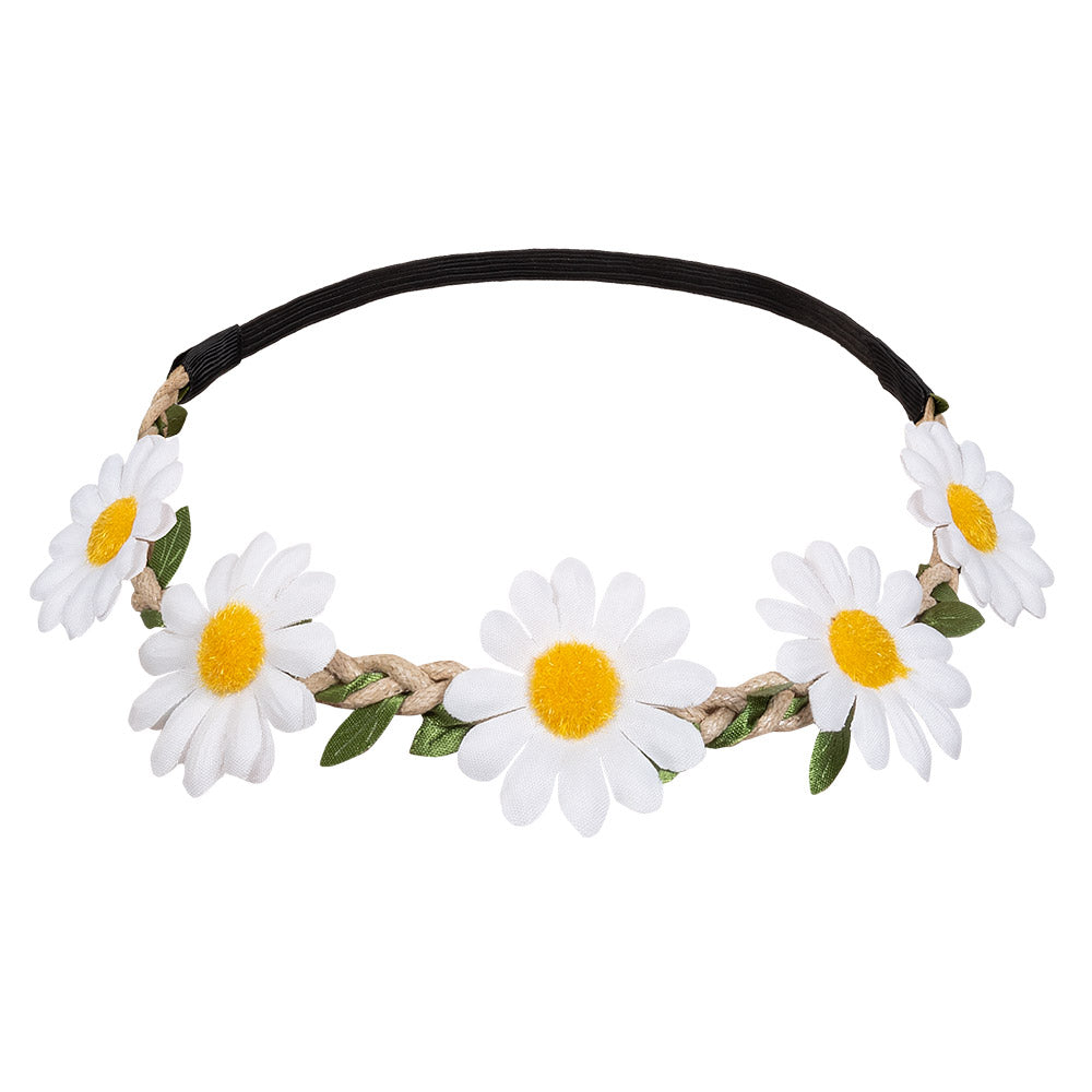 Accessoires Hippie Années 70 - Lunettes Roses, Couronne Fleurs et Colliers Peace