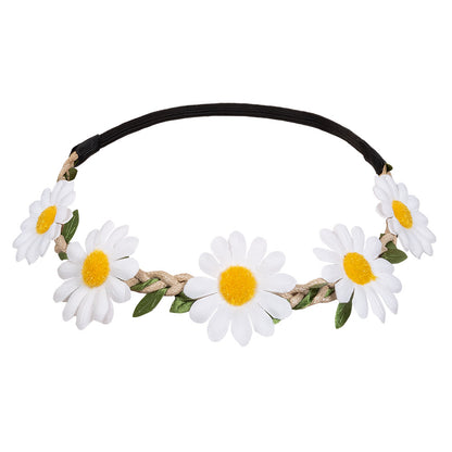 Accessoires Hippie Années 70 - Lunettes Roses, Couronne Fleurs et Colliers Peace