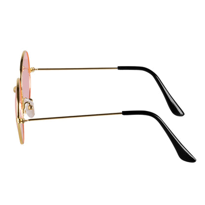 Accessoires Hippie Années 70 - Lunettes Roses, Couronne Fleurs et Colliers Peace