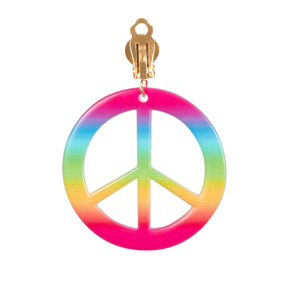 Accessoires Hippie Années 70 - Lunettes Roses, Couronne Fleurs et Colliers Peace