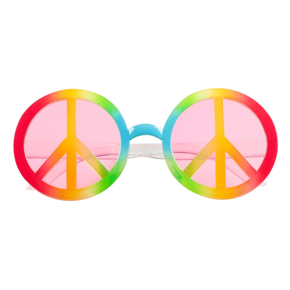 Lunettes Peace and Love Hippie Multicolores avec Bandeau