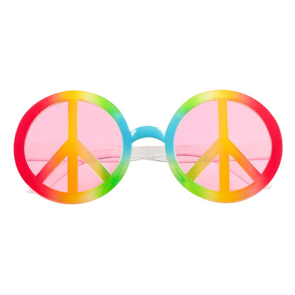 Lunettes Peace and Love Hippie Multicolores avec Bandeau