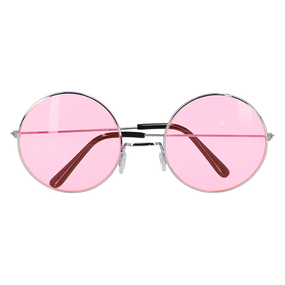Lunettes Rondes Roses Années 70 - Accessoire Disco Rétro
