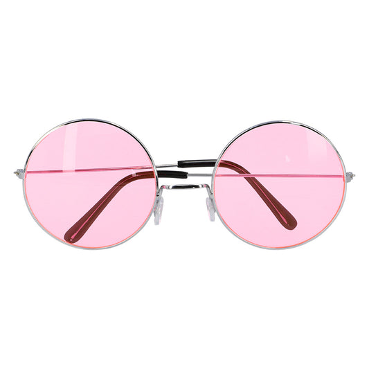 Lunettes Rondes Roses Années 70 - Accessoire Disco Rétro