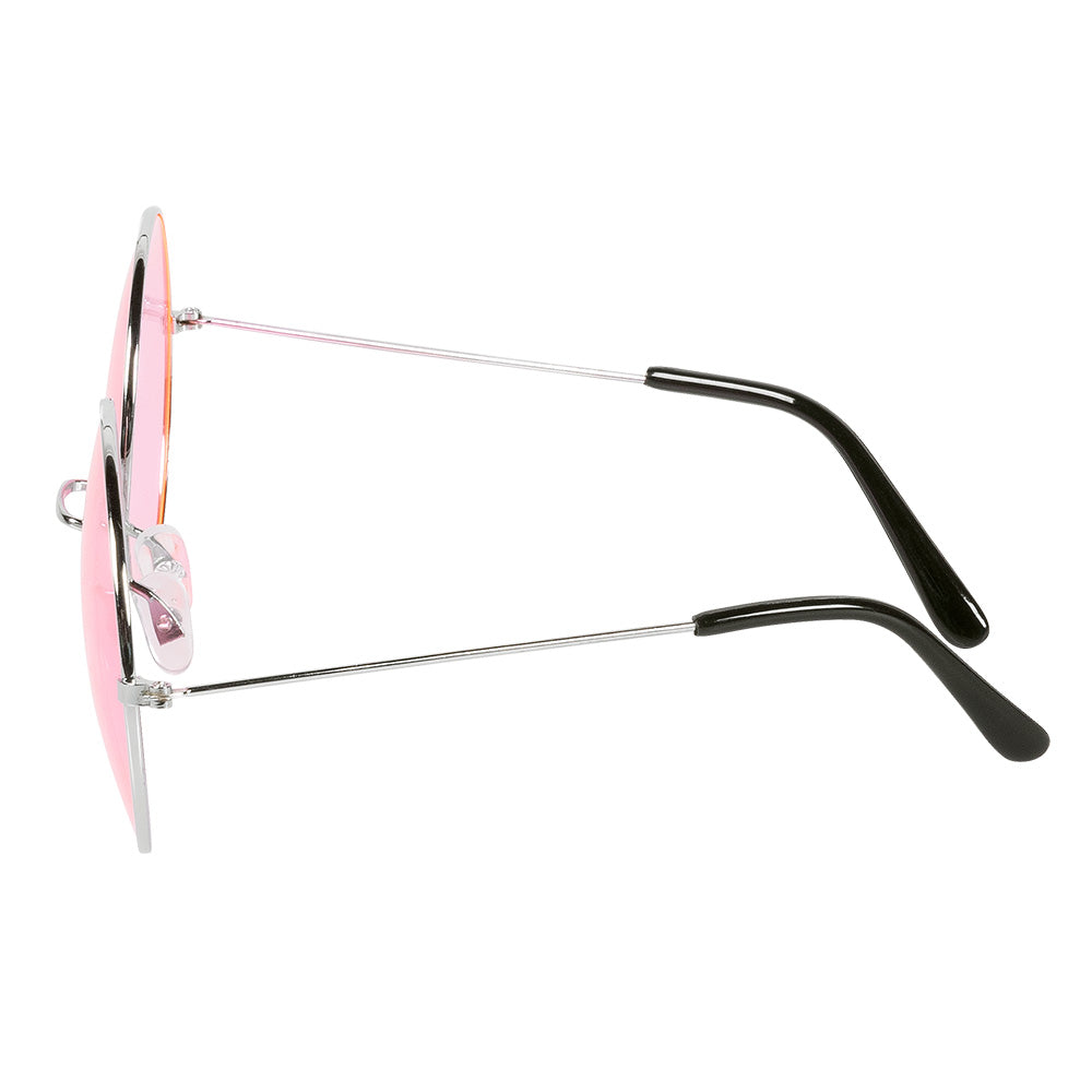 Lunettes Rondes Roses Années 70 - Accessoire Disco Rétro