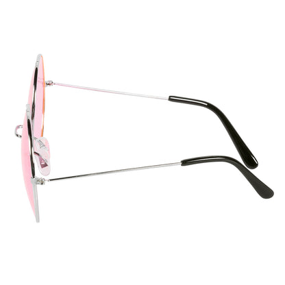 Lunettes Rondes Roses Années 70 - Accessoire Disco Rétro