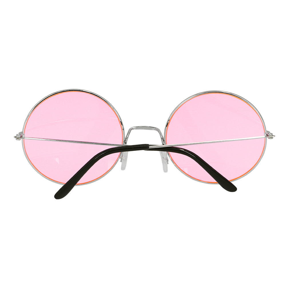 Lunettes Rondes Roses Années 70 - Accessoire Disco Rétro
