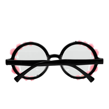 Lunettes Fleurs Roses Strass - Accessoire Fête Déguisement