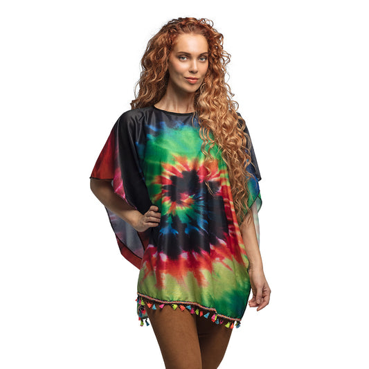 Tunique Tie-Dye Hippie Arc-en-Ciel - Costume Adulte Années 70