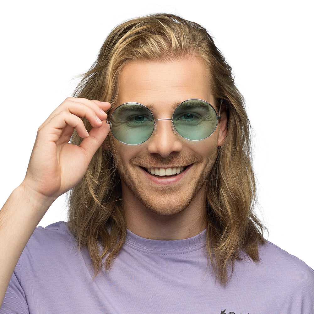 Lunettes Rondes Teintées Vert Menthe - Accessoire Rétro Années 70