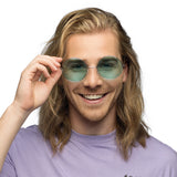 Lunettes Rondes Teintées Vert Menthe - Accessoire Rétro Années 70