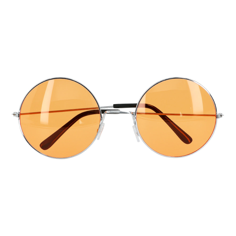 Lunettes Rondes Teintées Orange - Accessoire Rétro Années 70