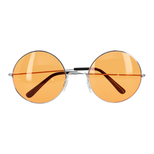 Lunettes Rondes Teintées Orange - Accessoire Rétro Années 70